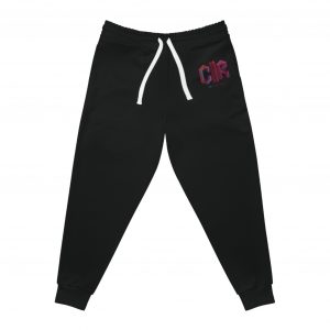 CIR Logo Athletic Joggers | White embroidered running pants