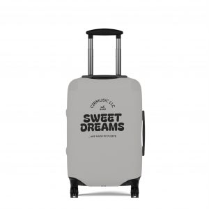Sweet Dreams Female Luggage Cover – Travel Suitcase Protector with 'Sweet Dreams' & C2R Music Logo