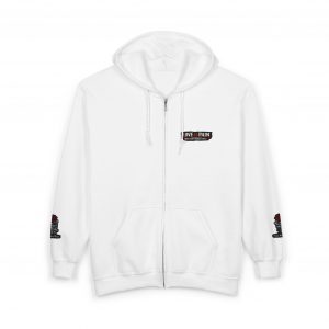 Full-Zip Hoodie with 'Love + Pain' Vintage Patch — Unisex Casual Zip-Up